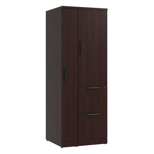 CLAST1019N, PL286/287 NARROW WARDROBE, CABINET, FILE/FILE - Mahogany