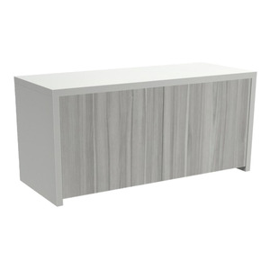 CLAHU4001 - Wall Mounted Hutch w/Laminate Doors - White w/Silver Birch Doors