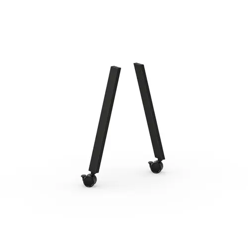 BLACK METAL LEG 28"H CASTERS