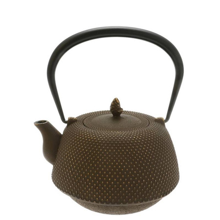 Cast Iron Gold/Brown Nambu Teapot 0.65L