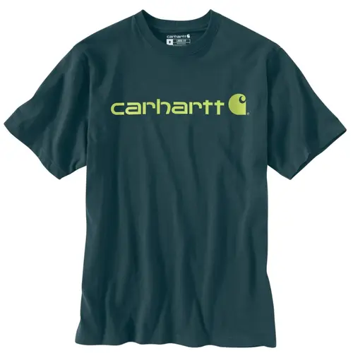 CARHARTT K195 - Loose Fit Heavyweight Short Sleeve Logo Graphic T-Shirt - Dark Harbor Teal