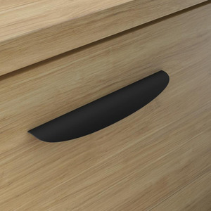 PLPULL-HL128 SCALLOPED PL DRAWER PULL- BLACK
