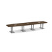 PALBS4192N - 16 ft. Classic Boat Shape Conference Table with Brushed Palmer Base