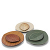 Hazara Leaf Plate White 6" x 4.25"