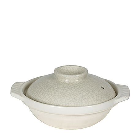Sumi Kannyu White Donabe Casserole, 61 oz.