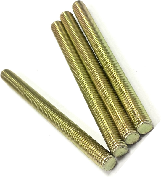 NO. 8" - 32 X 6" FULLY THREADED STRAIGHT ROD ALLOY STEEL 33-39 HRC ZINC TRIVALENT YELLOW