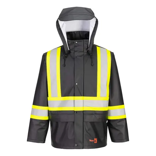 VIKING 6055FRJB - Viking Handyman® FR PU Rain Jacket - Black