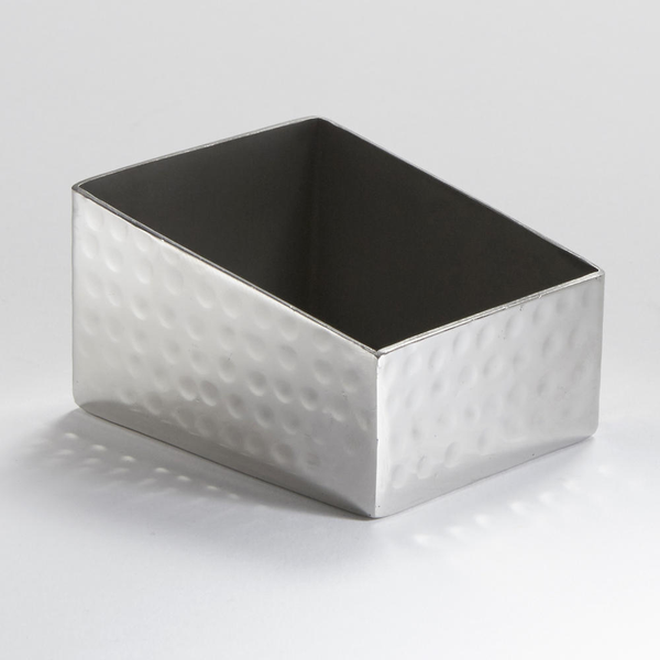 Hammered Stainless Steel Bud Vase & Sugar Packet/Cube Holders