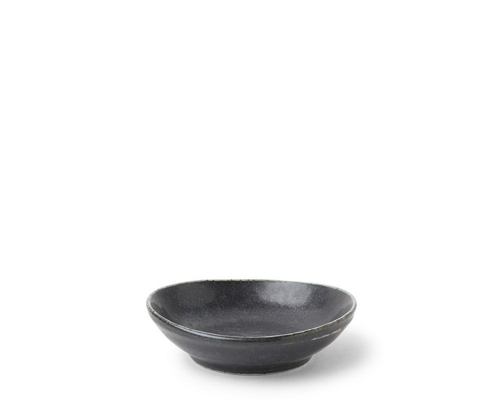 Black Cosmos Shell Sauce Dish 3-1/4"