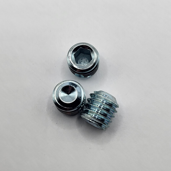 NO. 10" - 24 X 1/4" HEXAGON SOCKET SET SCREW CUP POINT F912 ZINC CLEAR