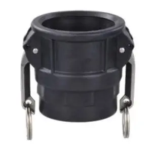 Cam and Groove Coupler, 1/2 in Type D x 1/2 in FPT, Polypropylene