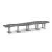 PALBS4216N - 18 ft. Classic Boat Shape Conference Table with Brushed Palmer Base