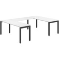 Elements U-Shape Desk 102" x 72" - White with Black Legs