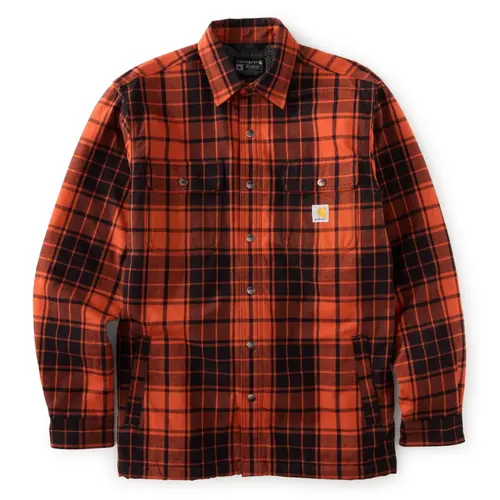 CARHARTT 107017 - Relaxed Fit Flannel Sherpa-Lined Shirt Jac - Homestead Red