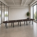 SIGBS4216N-METAL - 18 ft. Boat Shape Signature Conference Table With Metal VA Legs