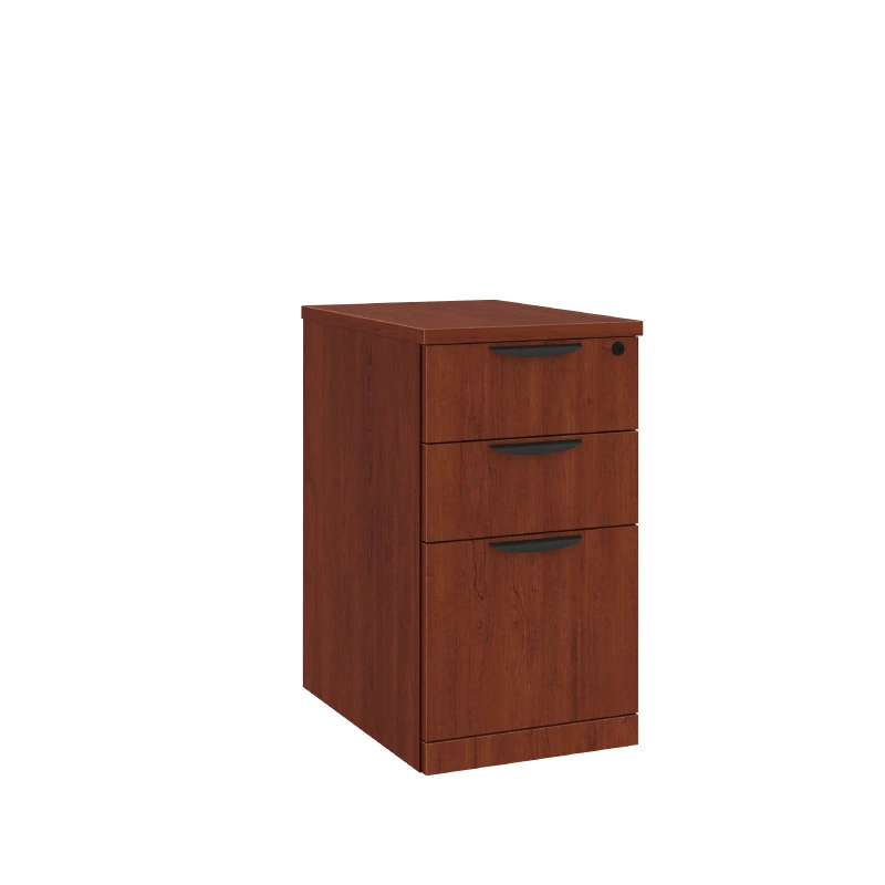 26.5"H MOBILE PEDESTAL B/B/F CHERRY