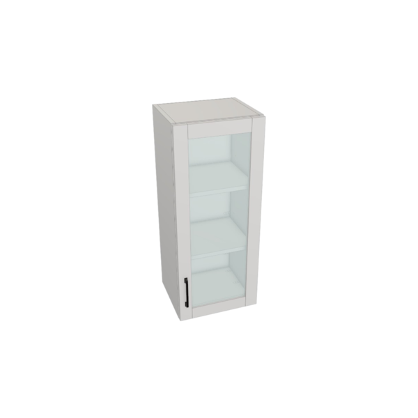 Providence Pure White Box Glass Door Wall Cabinet Kit - 15”x 36” X 13”