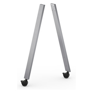 PLTVAMETLEG41C- 41"H VA METAL LEG w/CASTERS PAIR - Silver