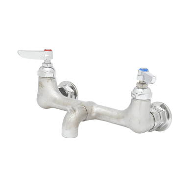 T&S Brass B-0672-RGH Service Sink Faucet 8" Centers 4-5/16" from Wall to Center of Outlet
