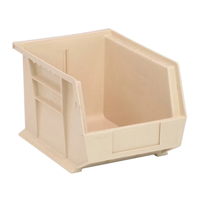 Storage Bin - Plastic - 8-1/4" x 10-3/4" x 7" - 50 lb Capacity - Ivory