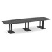 PALBS4238NBLACK - 12 ft. Classic Boat Shape Conference Table with black Palmer Base