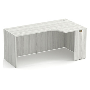 PL181R 66" PORKCHOP CREDENZA-RIGHT- SILVER BIRCH