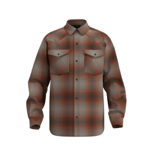 CARHARTT 107016 - Montana Rugged Flex™ Relaxed Fit Lightweight Long-Sleeve Snap-Front Plaid Shirt - Dark Clove
