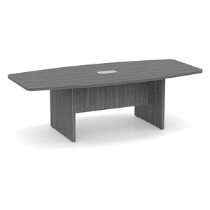 8ft Boat Shape, slab base Conference Table:  NEWPORT GRAY 