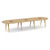 14' Signature Racetrack Conference Table with Wood VA Legs - Aspen Top, Black Mount, Natural Oak Base