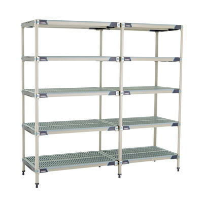 Metro 5AX547GX3 Metromax I Add-On Shelving Unit 42"W X 24"D X 74"H Open Grid Polymer Shelves