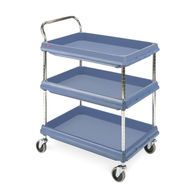 Metro BC2636-3DMB Deep Ledge Utility Cart 3-Tier with Open Base