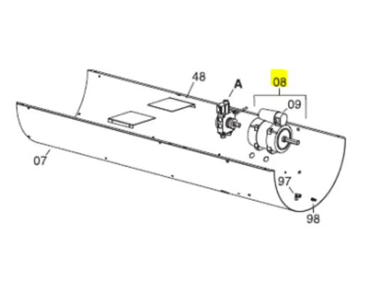 Veloci Heater Replacement Motor  - SIMEL - Blaze 200