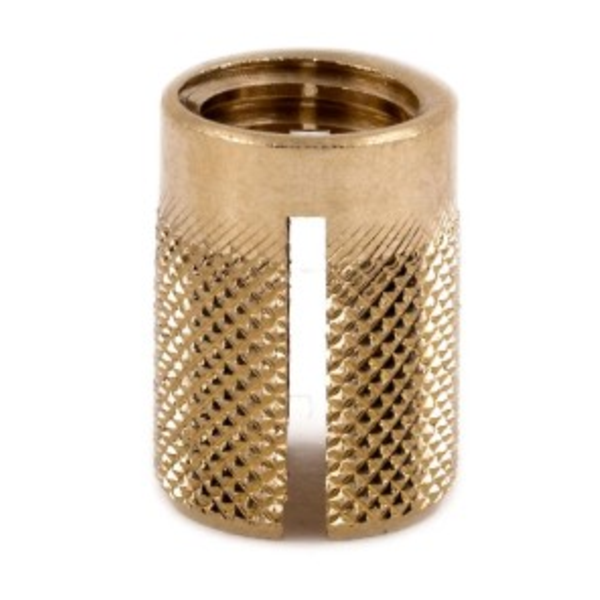3/8 - 16 Threaded Insert for Plastic - Flush - Brass