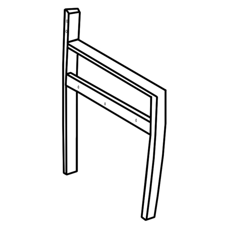 326SSHASIL- VITALITY COMPONENT: Single shared HALF arm (no back/seat)