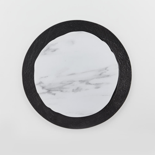 Dual-Tone Marble Melamine Serving Platters