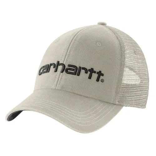 CARHARTT 101195 - Canvas Mesh-Back Logo Graphic Cap - Cobblestone/Black