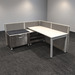 WEBBTYP43- 39"H Single Person Corner Station With Storage