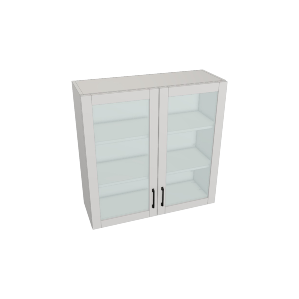 Providence Pure White Box Glass Door Wall Cabinet Kit - 36”x 36” X 13”