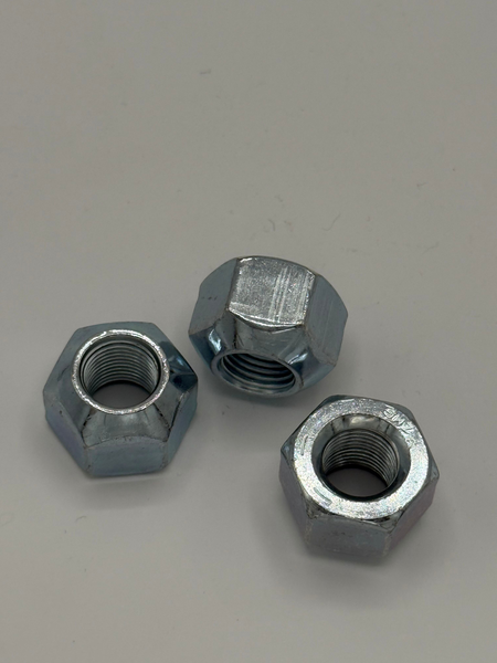 9/16" - 18 HEX WHEEL NUT 90 DEGREE FACE SAE J995 GR 8 10B21 ZINC TRIVALENT CLEAR PER PRINT