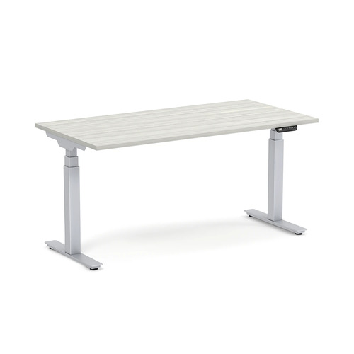 Enhance Electric Height-Adjustable Desk 30" X 60" - Silver Birch with Silver Base