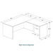 CLALD2037- Classic L-Shape Desk 66" W x 30" D with 42" Return and Box/File Pedestal- Espresso