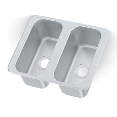 Vollrath 12065-2 Vending Cart Drop-In Sink Two Compartment