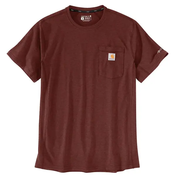 CARHARTT 106652 - Force® Relaxed Fit Midweight Short-Sleeve Pocket T-Shirt - Dark Spice Red Heather