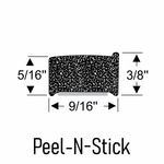 3/8" x 9/16" Rectangular Sponge Rubber Weatherstrip