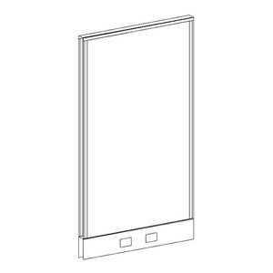 P5330 POWER Webb Panel - 53"H x 30"W Aspen Fabric, Silver