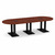  10' Classic Racetrack Conference Table with Palmer Base - Cherry Top, Black Base