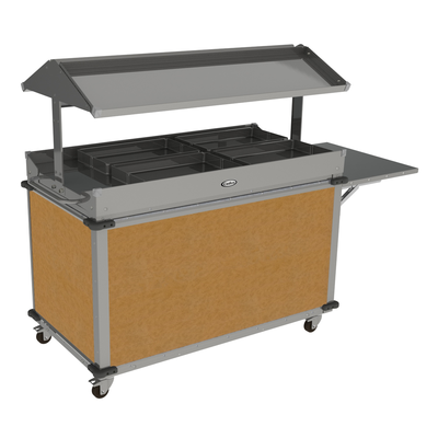 Cadco CBC-GG-B4-L1 MobileServ® Standard Grab & Go Merchandising Cart 2-Sided Grab & Go Shelf On Top