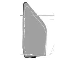 L SIDE MIDDLE GLASS