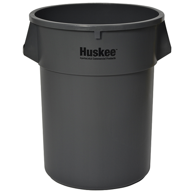 Huskee 55 Gal. 29.5" x 27.5" x 50.5" Trash Can, Grey