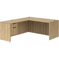Classic L-Shape Desk 78" x 71" with Box/File Pedestal - Aspen